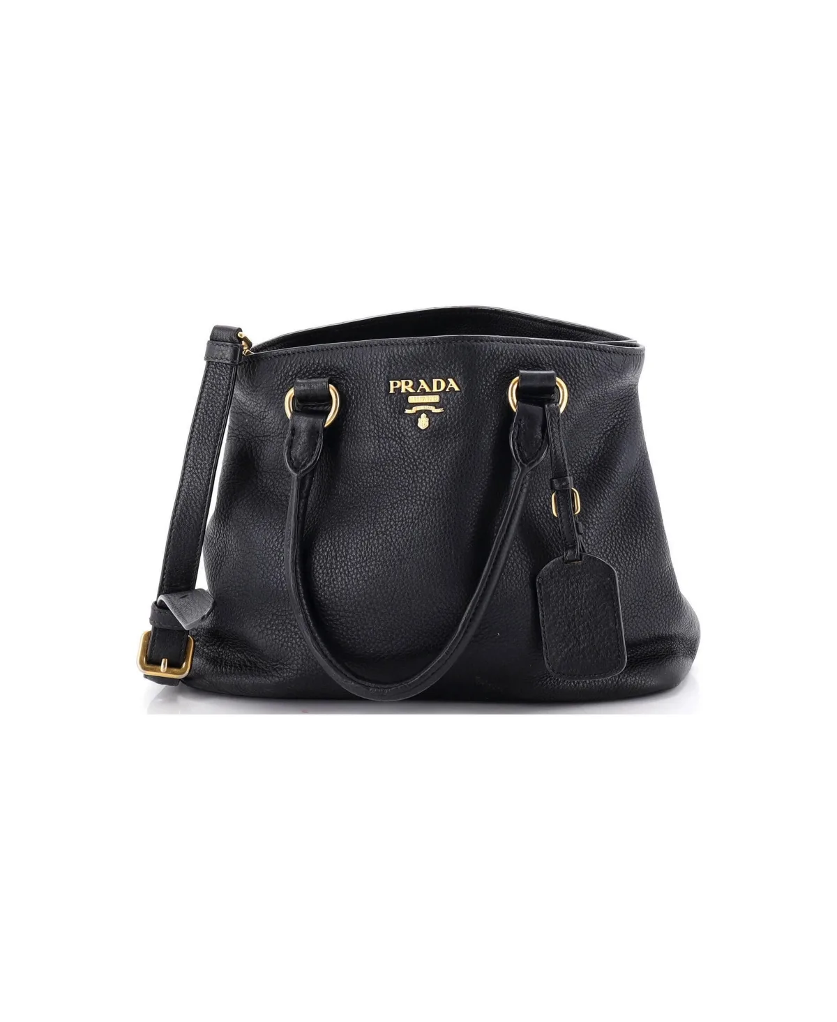 Pre-Owned Prada Medium Convertible Shopping Tote Vitello Daino