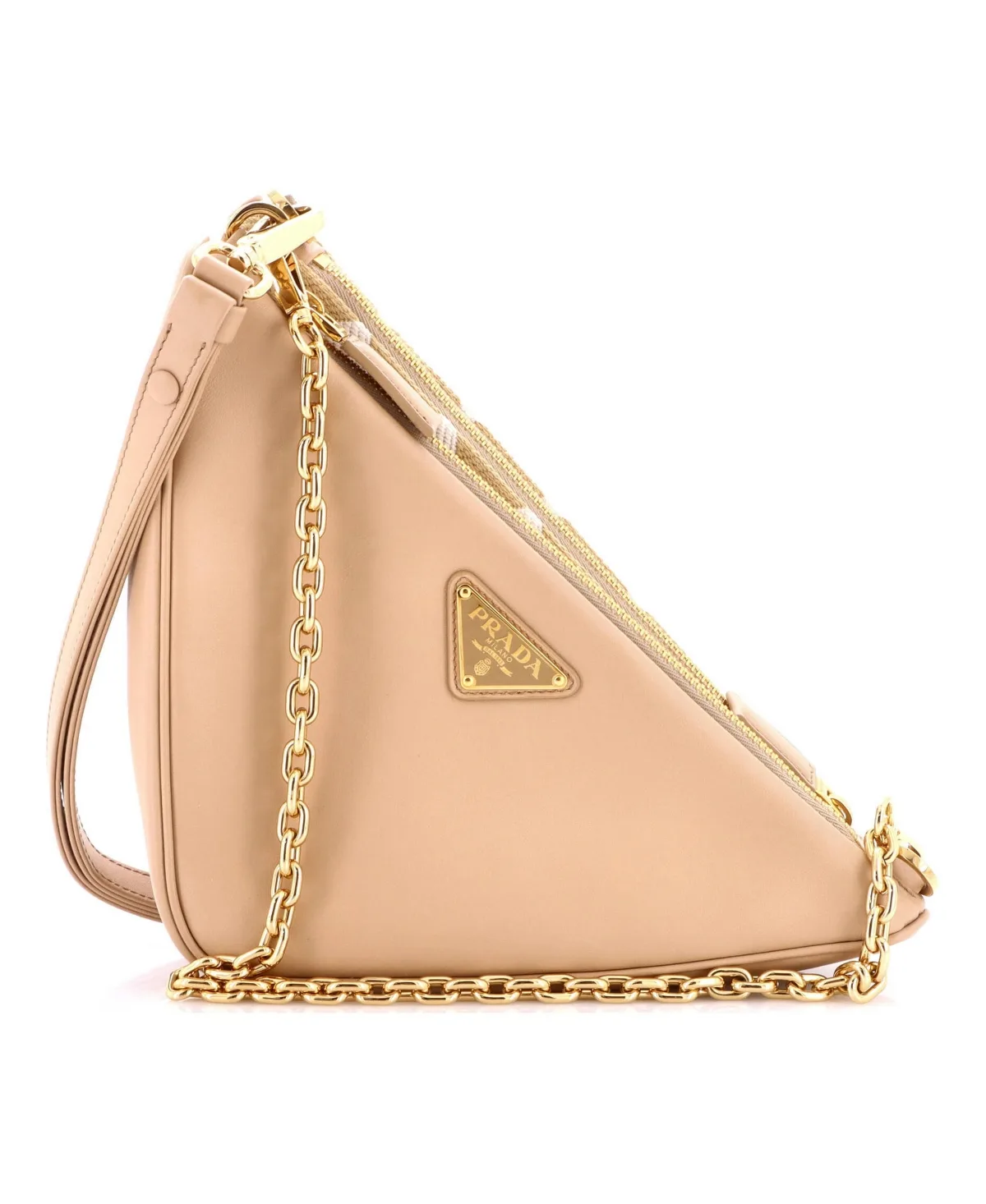 Pre-Owned Prada Mini Double Symbole Triangle Bag Leather and Jacquard by Prada