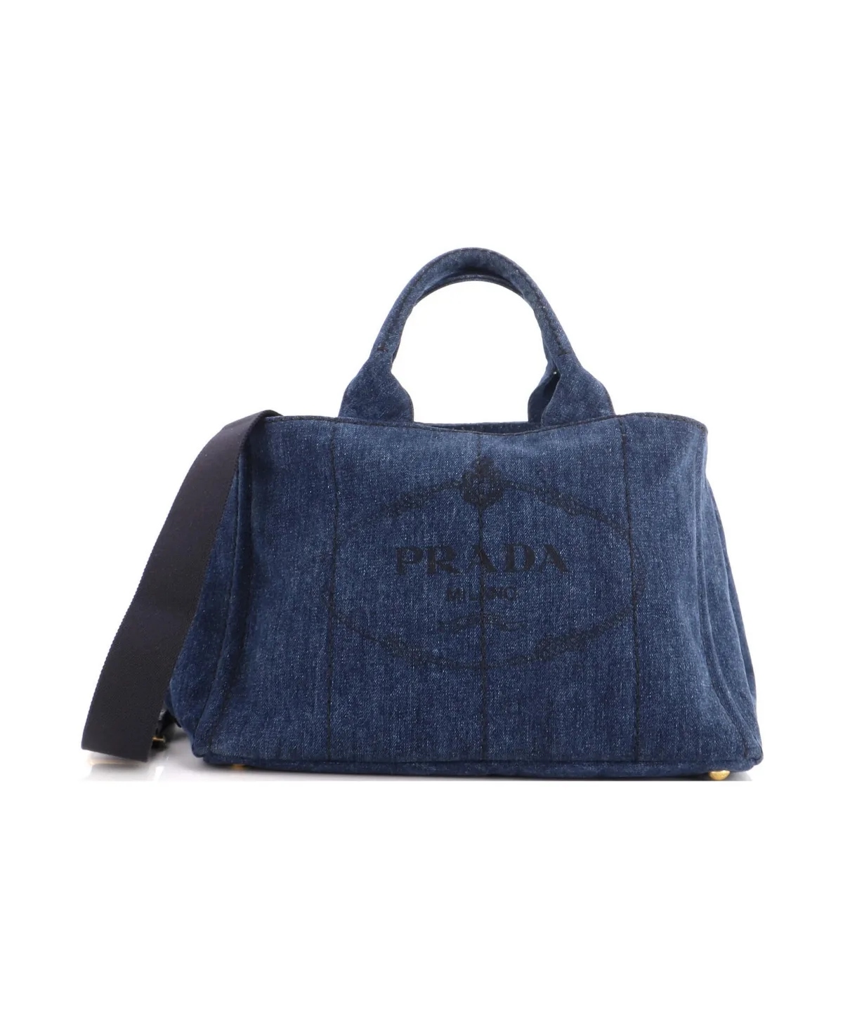 Pre-Owned Prada Medium Canapa Convertible Tote Denim by Prada