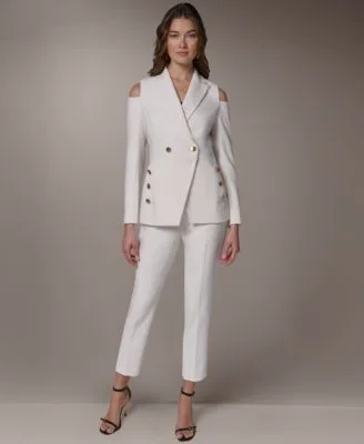 Cold Shoulder Blazer Side Zip Pants by Donna Karan New York