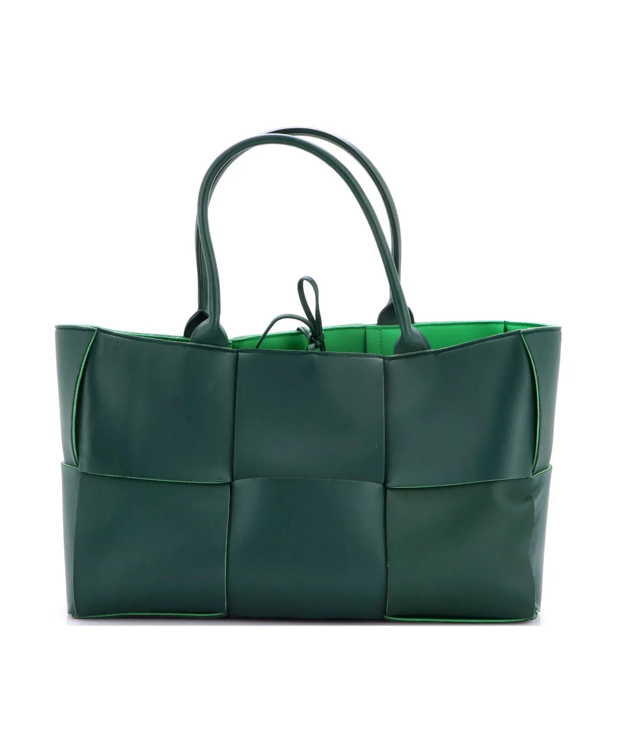 Pre-Owned Bottega Veneta Medium Arco Tote Maxi Intrecciato Leather by Bottega Veneta