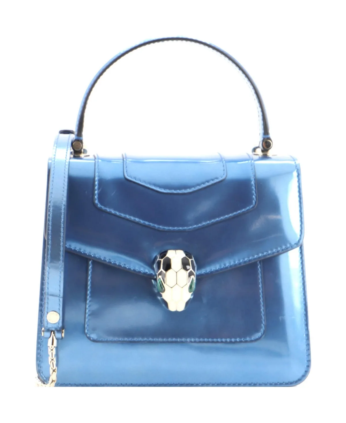 Pre-Owned Bvlgari Small Serpenti Forever Top Handle Bag Patent by BVLGARI