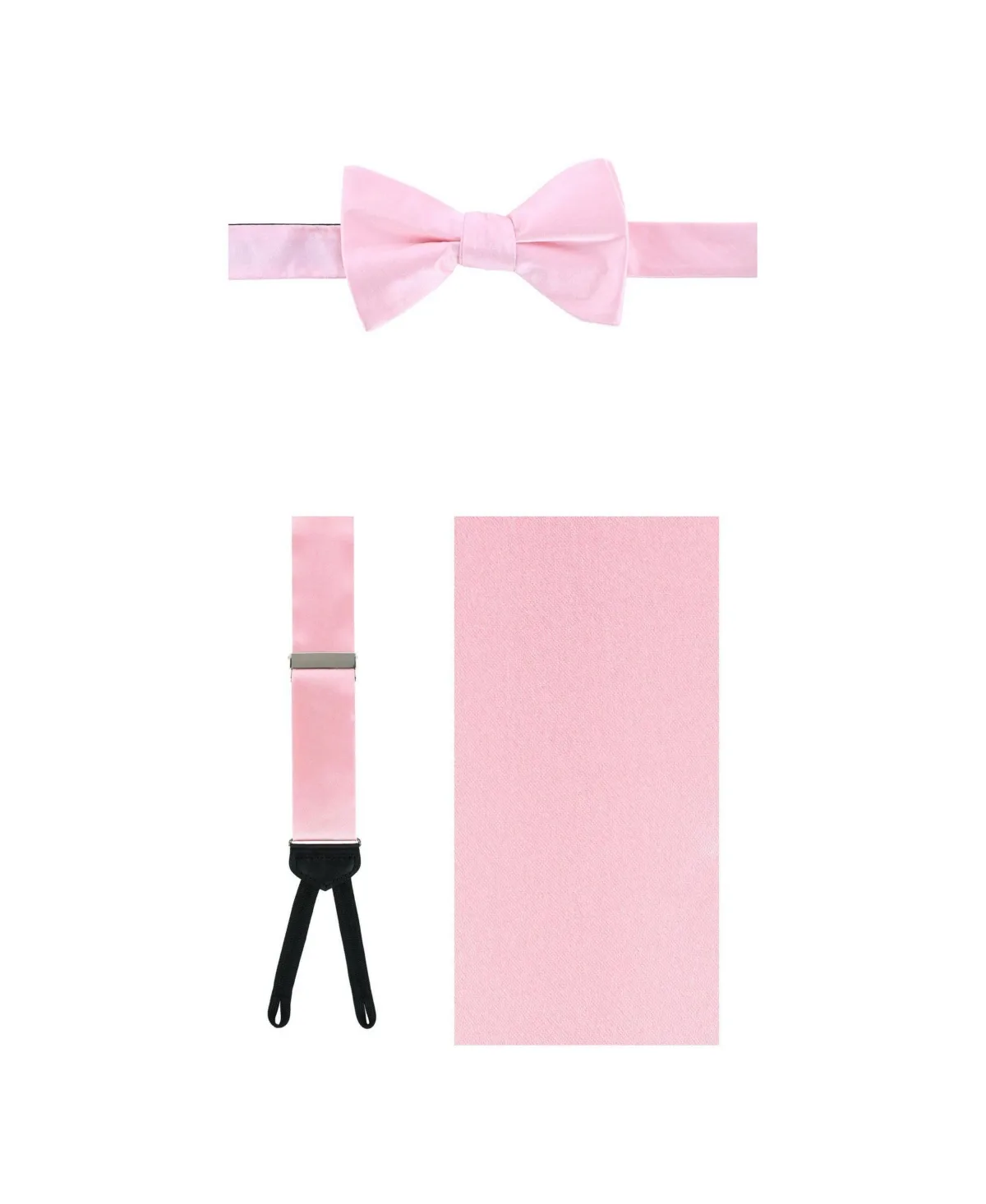 Trafalgar Sutton Silk Pre-Tied Suspenders and Bow Tie, 2-Piece Set