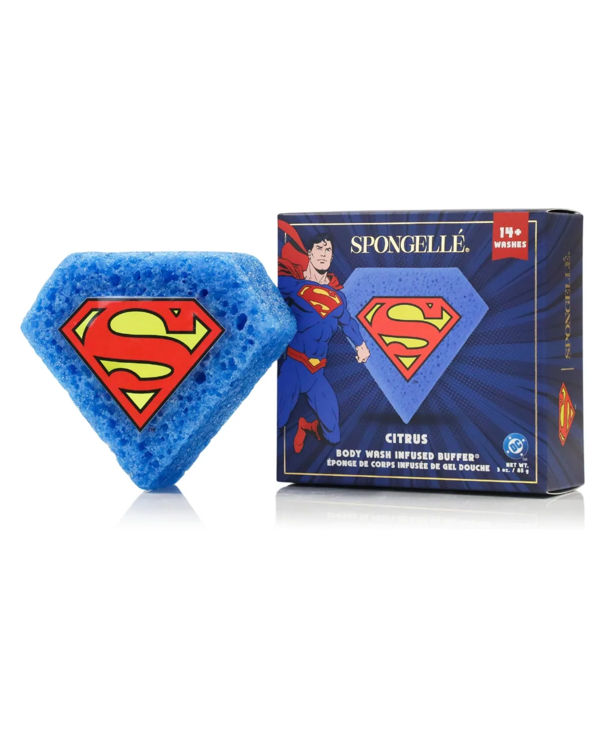 Spongelle Dc Superman Body Wash Infused Buffer Citrus by Spongelle