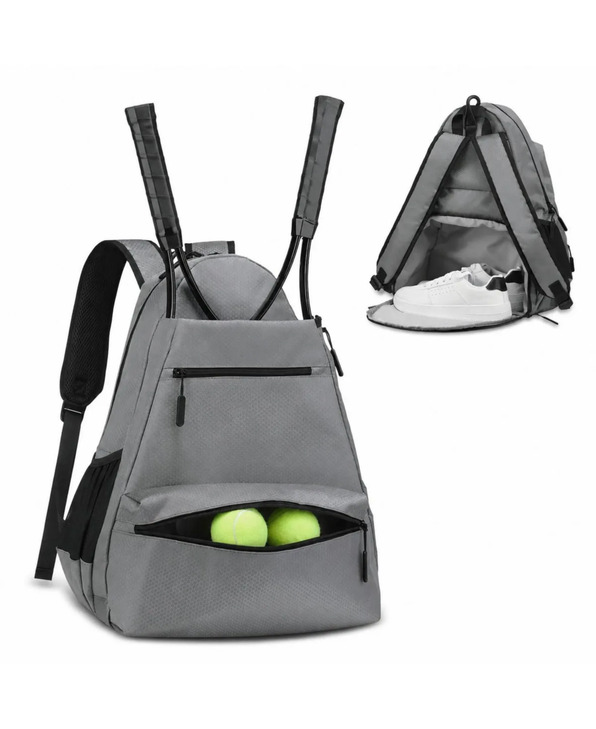 Tennis Racket Bag Waterproof Wet Dry Pocket Shoe Compartment Pickleball Badminton Gear Bag by Peneyon