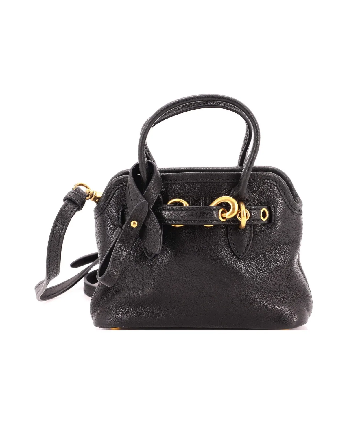 Pre-Owned Mini Aventure Tote Leather by Miu Miu