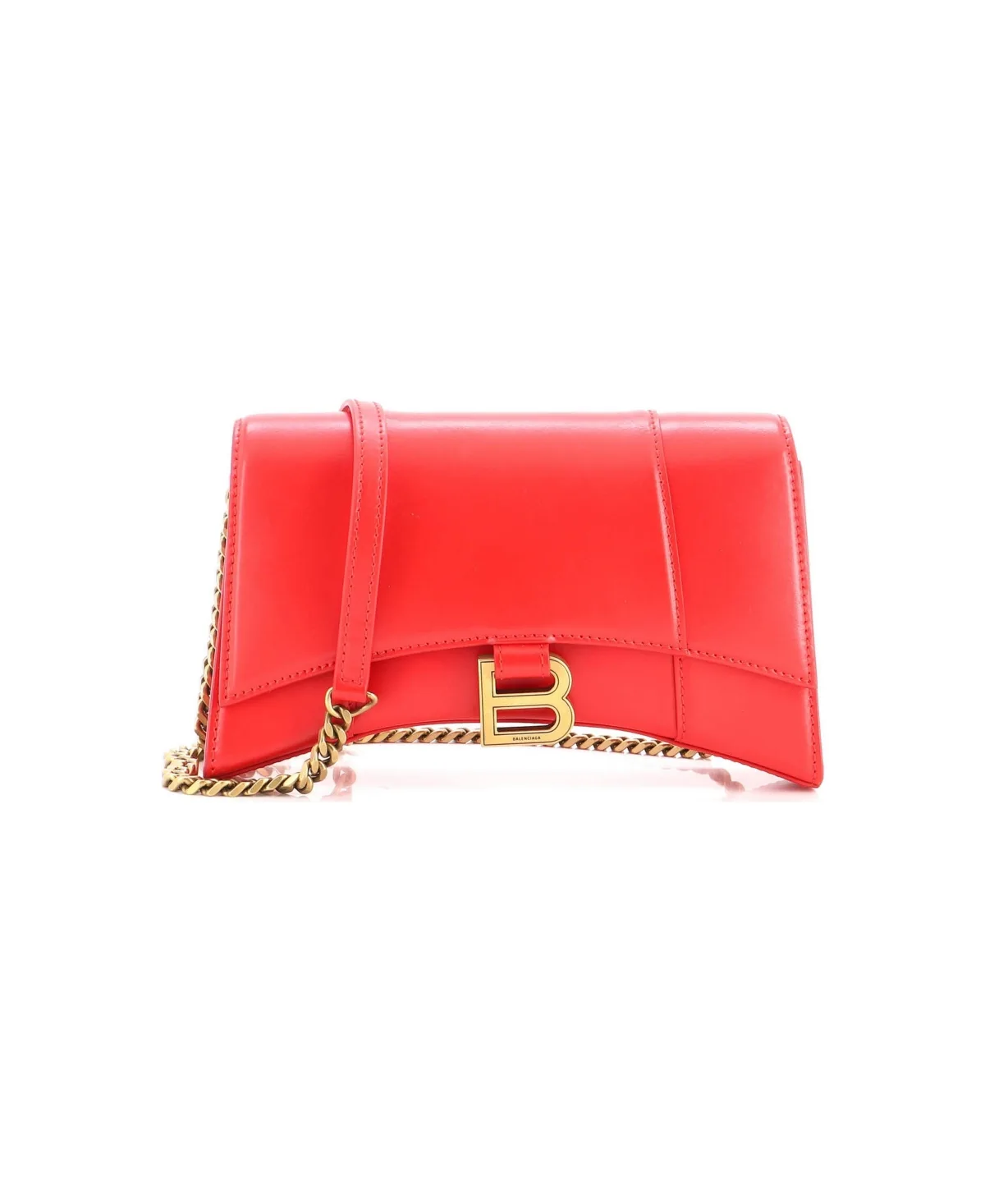 Pre-Owned Balenciaga Hourglass Chain Crossbody Bag Leather by Balenciaga