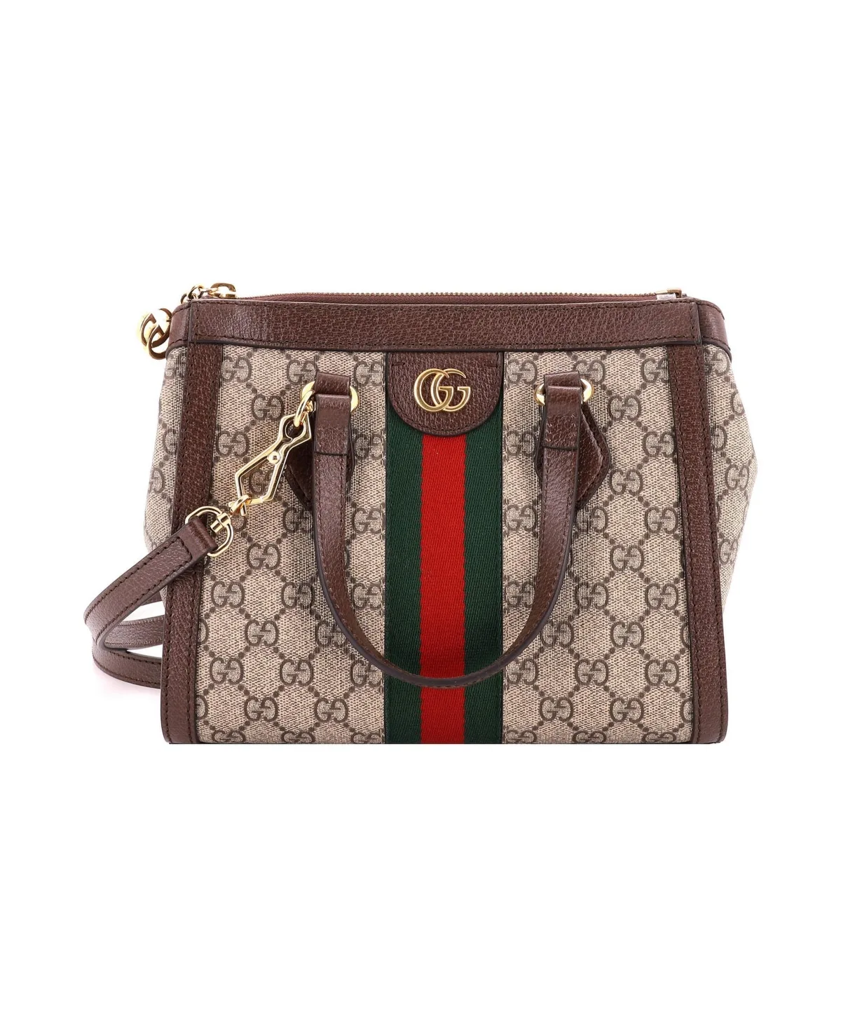 Pre-Owned Small Ophidia Top Handle Tote GG Coated Canvas