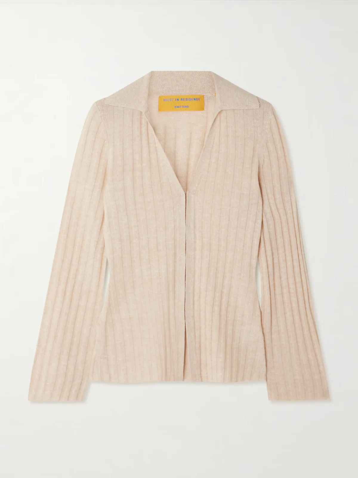 - Breezy Ribbed Cashmere And Linen-blend Cardigan -