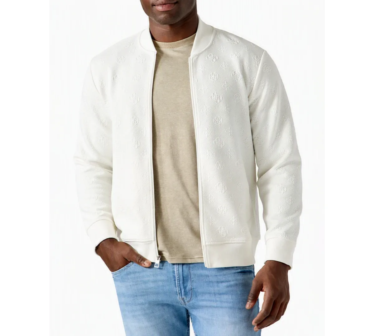 Rover Twill Bomber Full-Zip Sweatshirt by GUESS