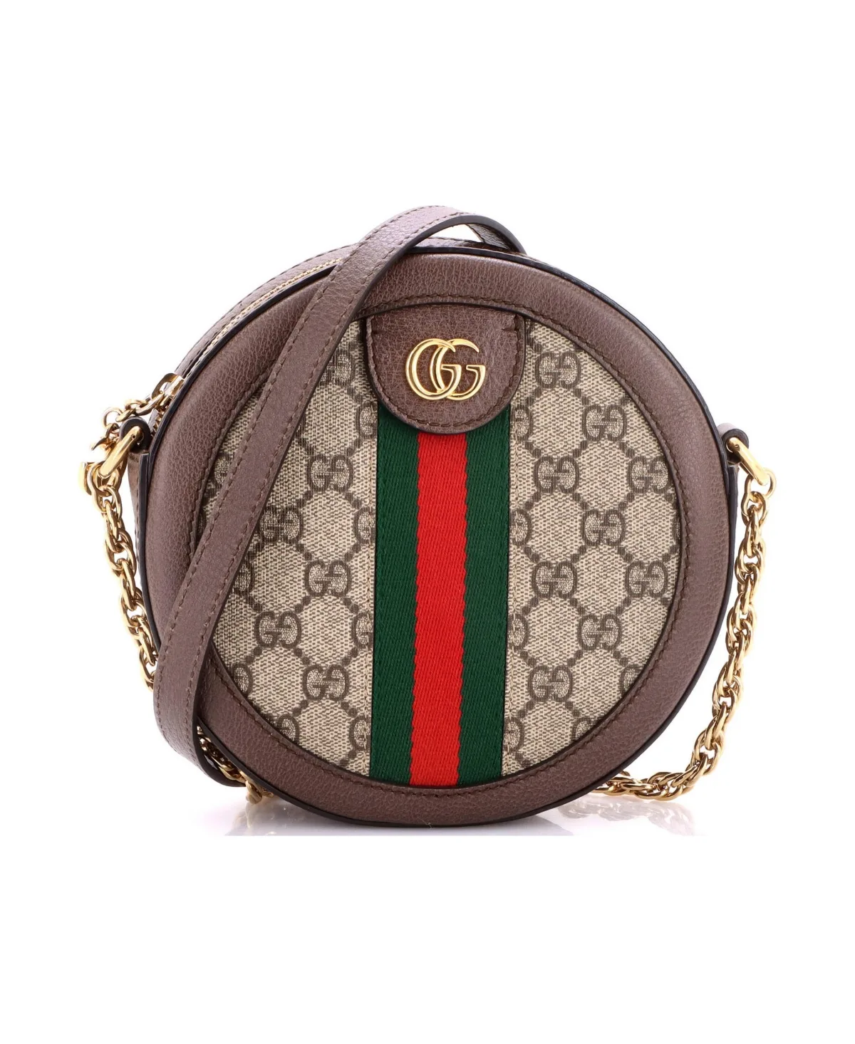 Pre-Owned Gucci Mini Ophidia Round Shoulder Bag Gg Coated Canvas by Gucci