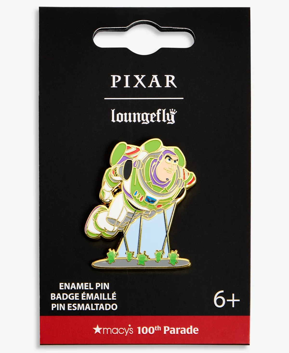 Pixar Gold-Tone Enamel Buzz Lightyear 100th Parade Balloon Pin by Loungefly