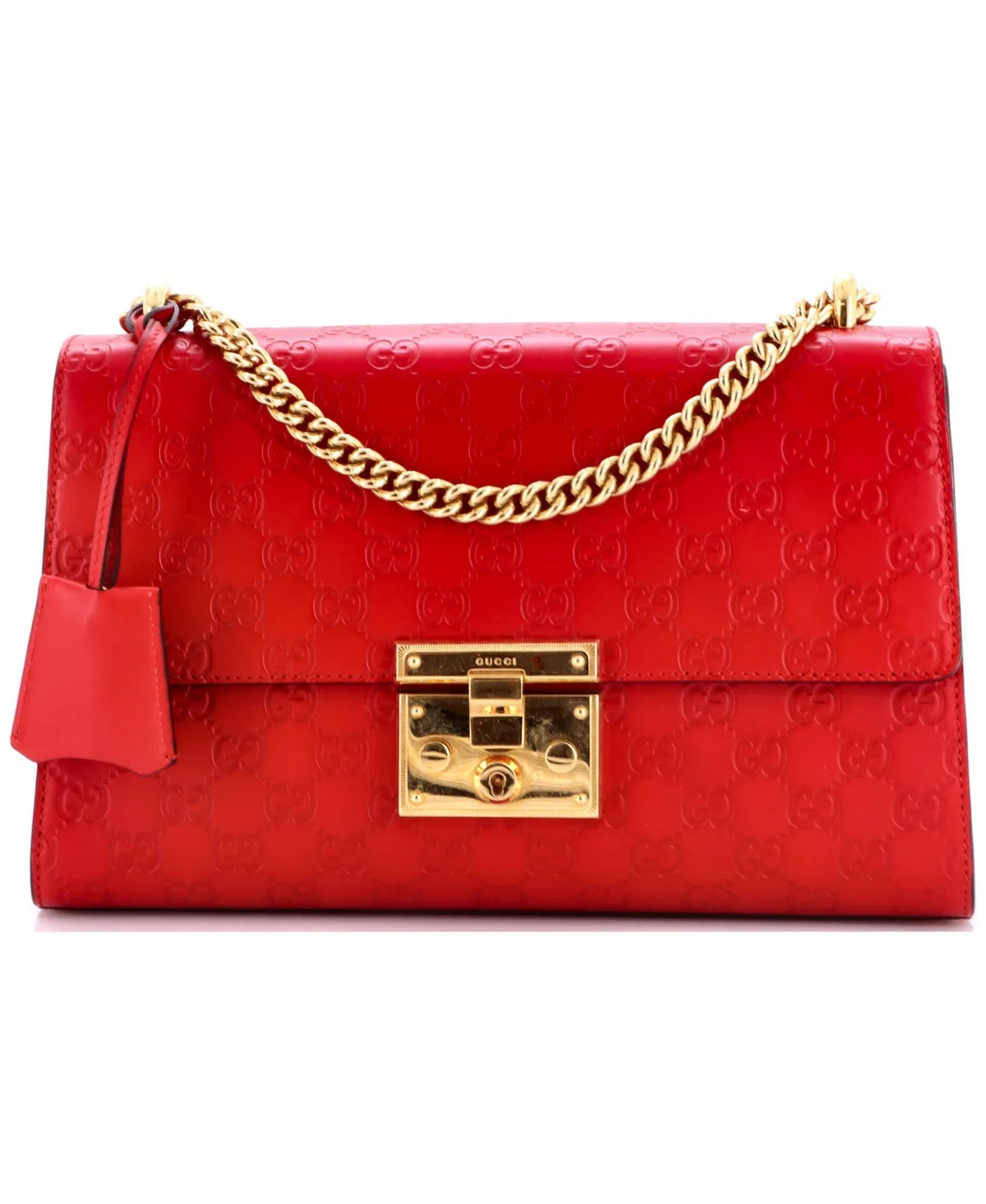 Pre-Owned Gucci Medium Padlock Shoulder Bag Guccissima Leather