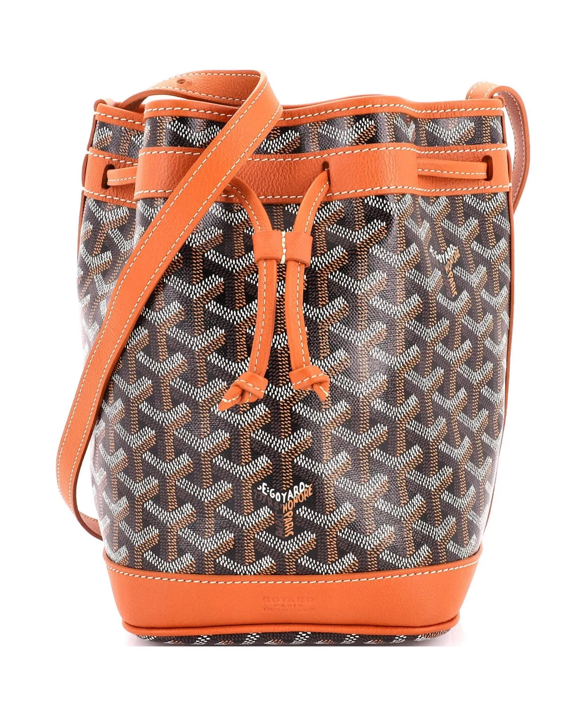 Pre-Owned Goyard Pm Petit Flot Coated Canvas Bucket Bag by Pre Owned Goyard