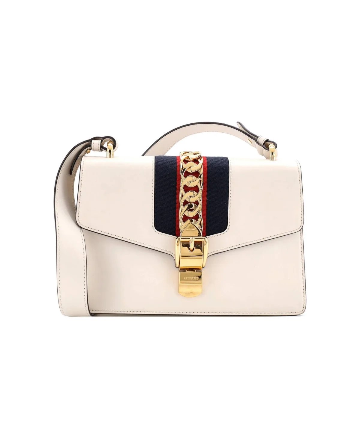 Pre-Owned Small Sylvie Shoulder Bag Leather by Gucci