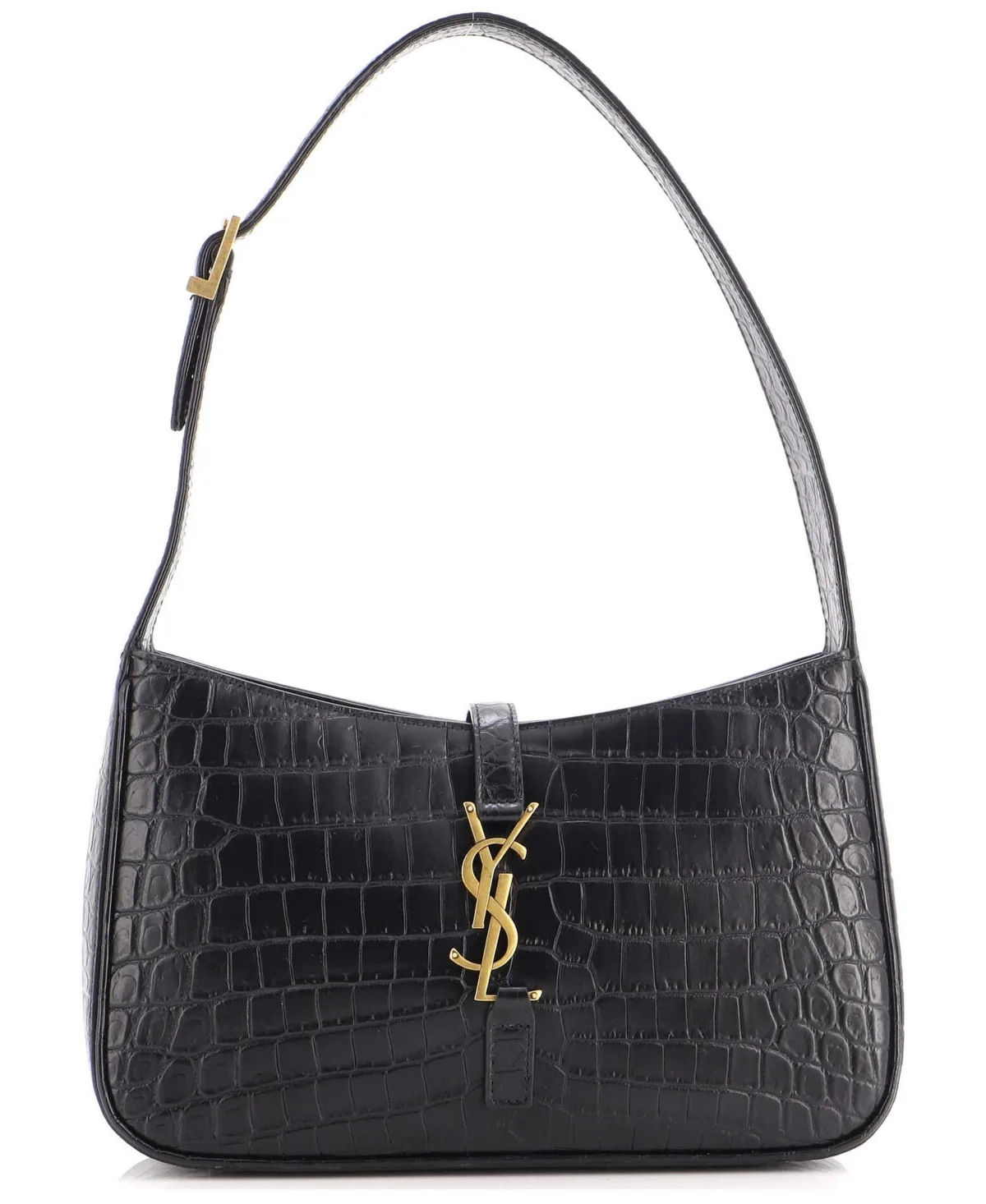 Pre-Owned Saint Laurent Small Le 5 a 7 Hobo Embossed Leather by Saint Laurent