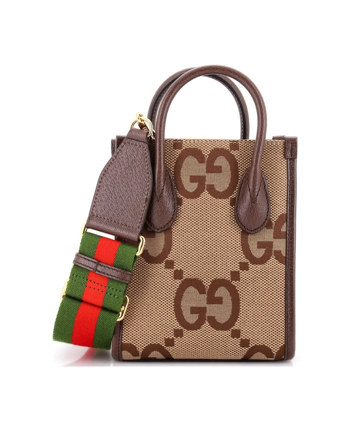 Pre-Owned Gucci Mini Vertical Tote Jumbo Gg Canvas by Gucci