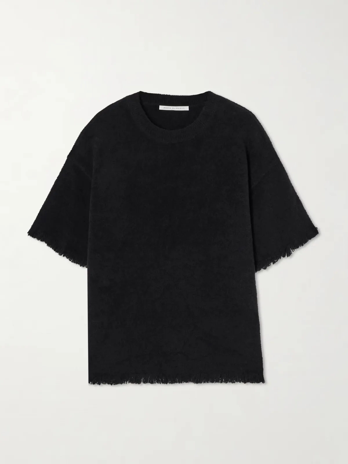 - Frayed Organic Cotton-bouclé T-shirt -