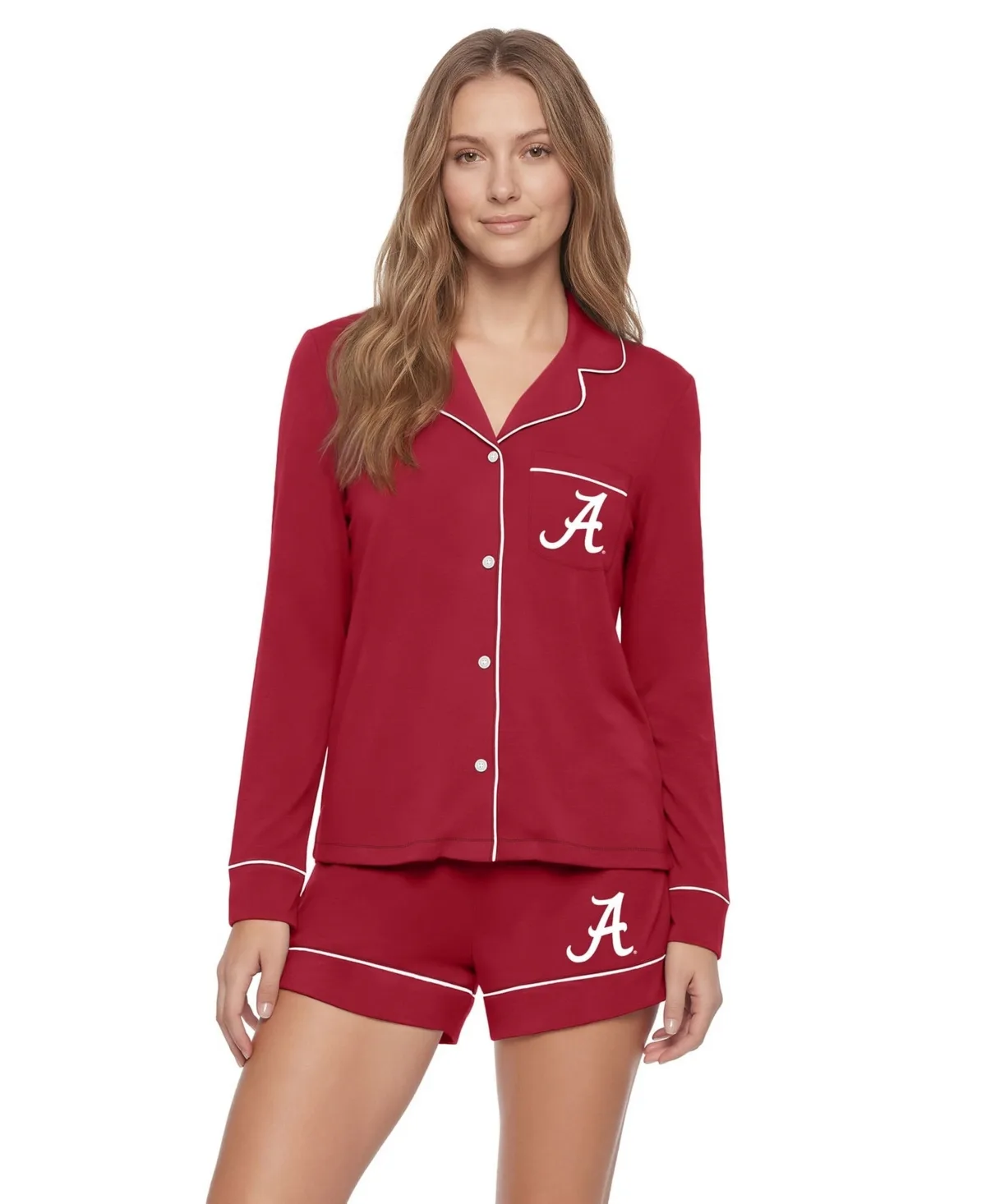 Alabama Crimson Tide Pajama Shirt and Shorts, 2-Piece Set by Concepts Sport