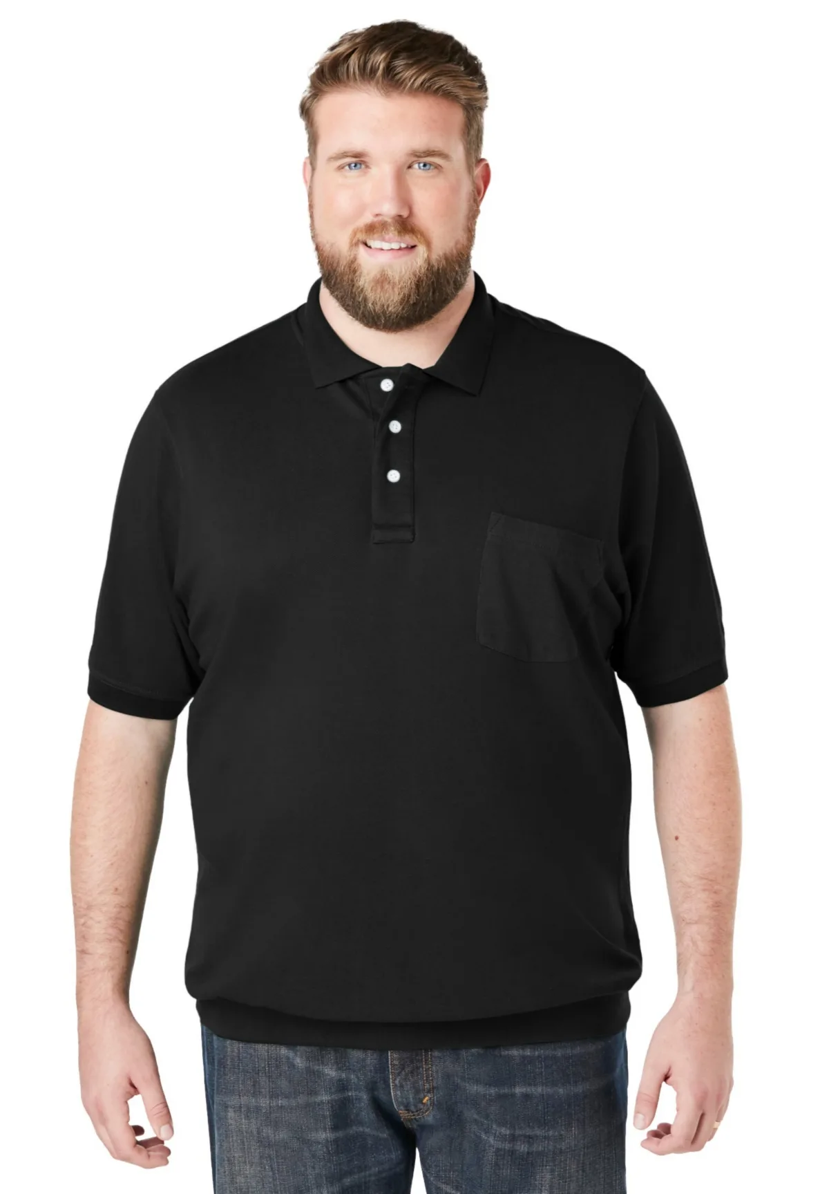 No Tuck Pocket Shrink-Less Cotton Polo Shirt