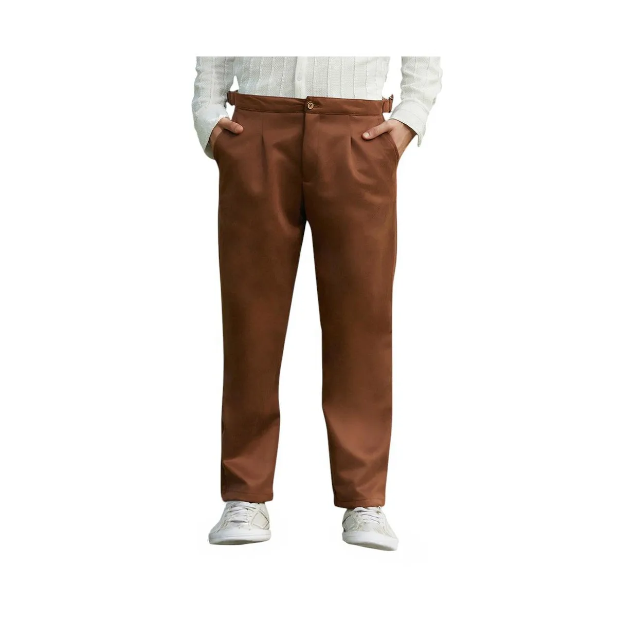 Tailored Suede Trousers by Campus Sutra