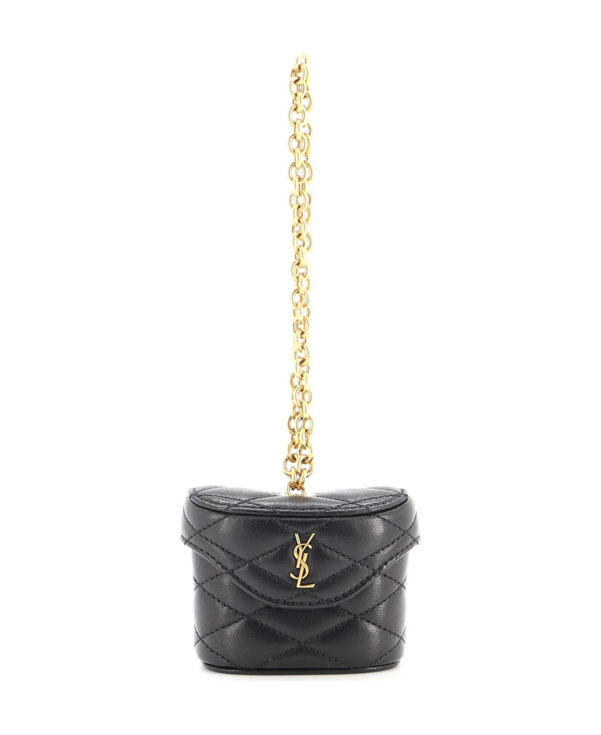 Pre-Owned June Box Bag Charm Quilted Leather by Saint Laurent