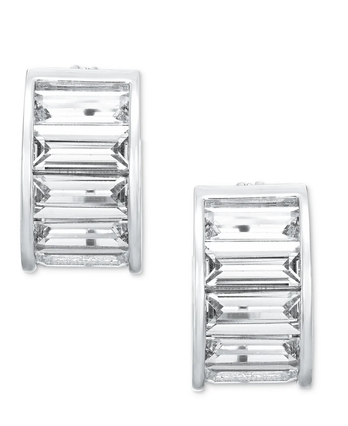 Cubic Zirconia Baguette Hoop Earrings by Ralph Lauren