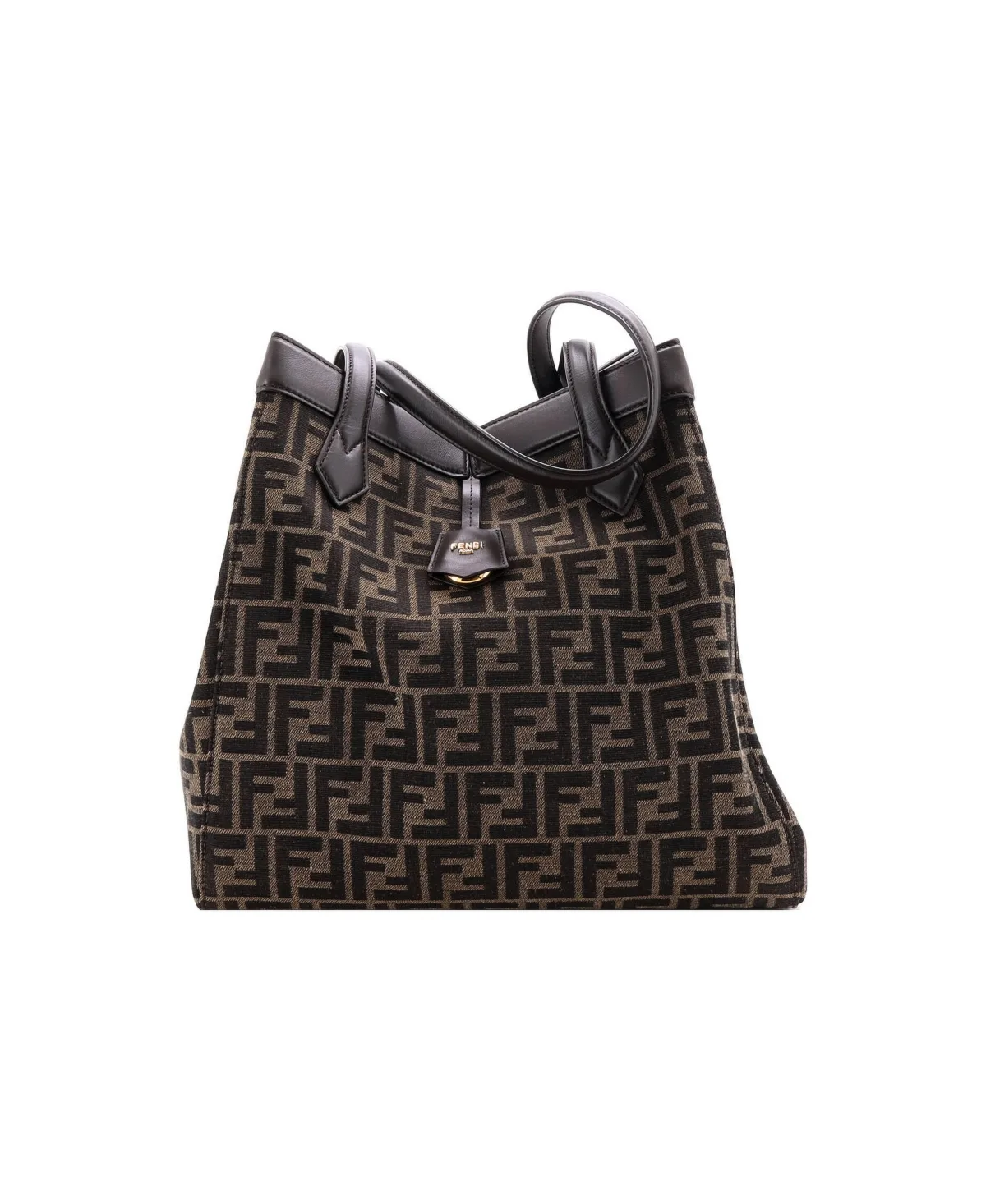 Pre-Owned Large Origami Tote Zucca Canvas by FENDI