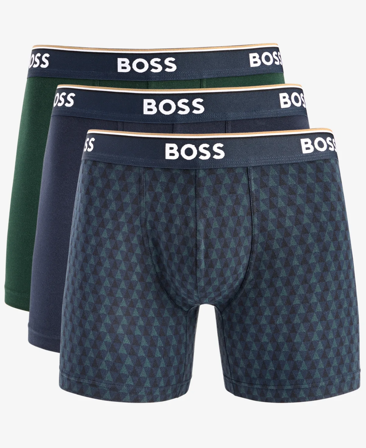 Power Cotton-Blend Boxer Briefs, 3-Pack by Hugo Boss