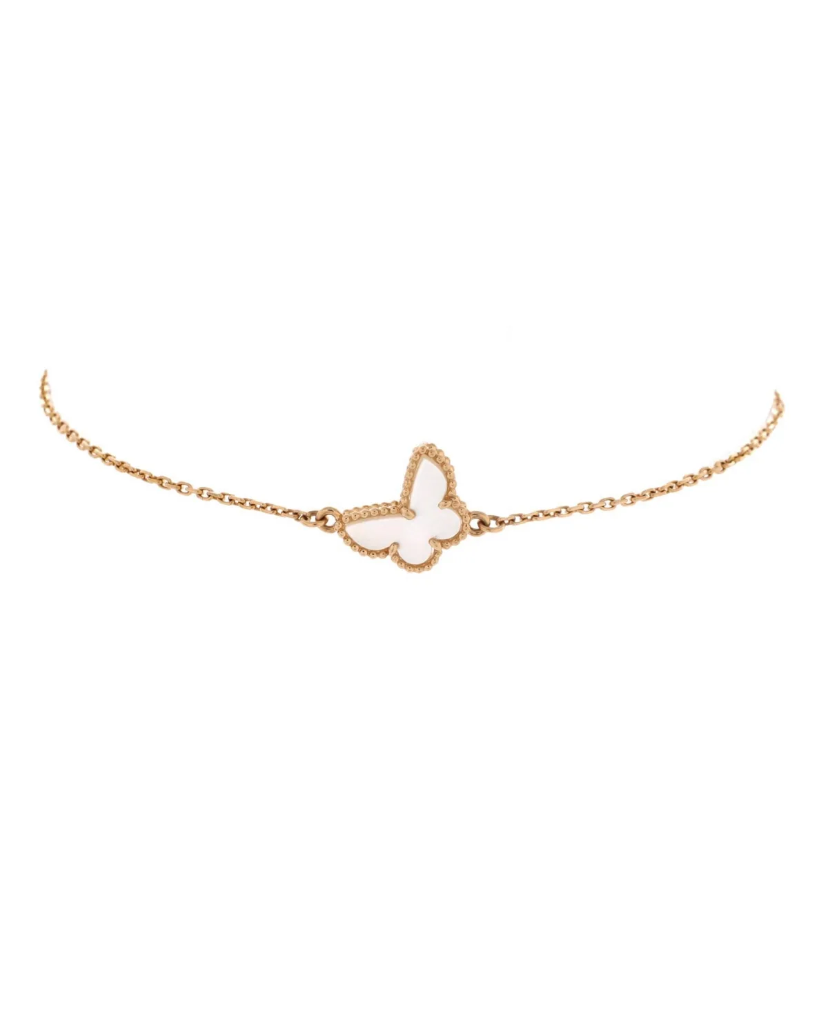 Pre-Owned Van Cleef & Arpels Sweet Alhambra Butterfly Adjustable High-Polish Bracelet in 18K Yellow Gold by Pre Owned Van Cleef & Arpels