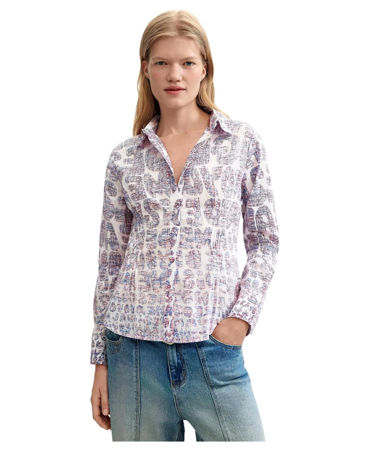 Floral Print Shirt 100% Cotton by Desigual