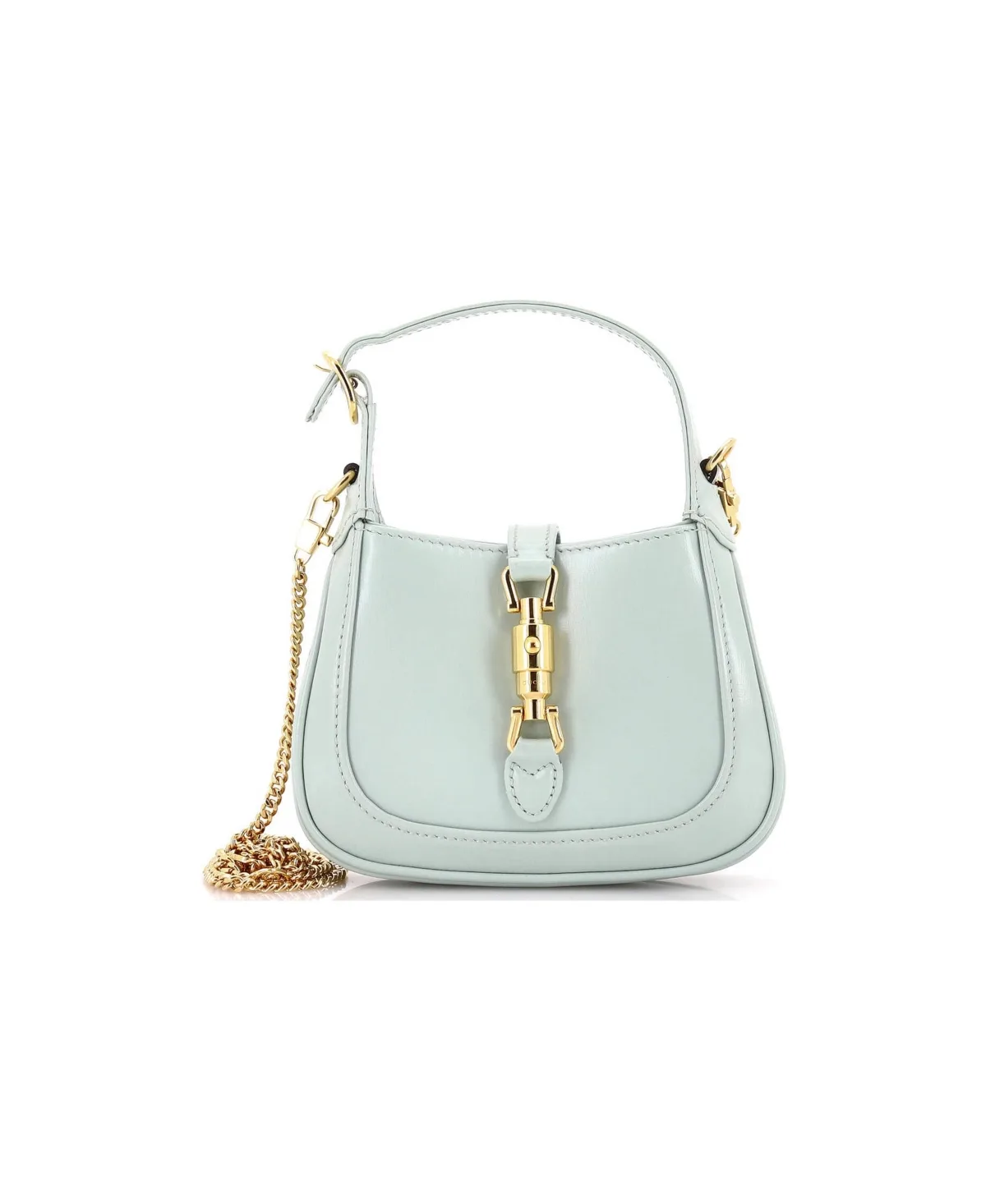 Pre-Owned Gucci Super Mini Jackie 1961 Chain Hobo Leather