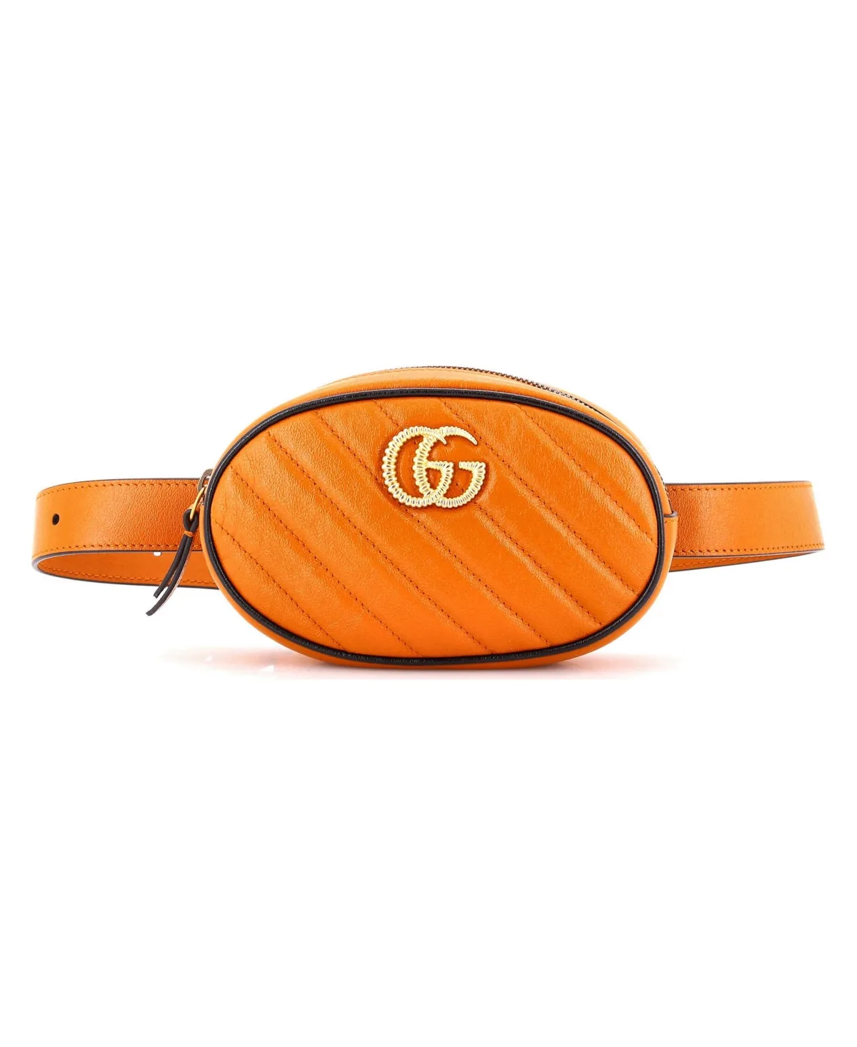 Pre-Owned Gucci GG Marmont Belt Bag Diagonal Quilted Leather by Gucci
