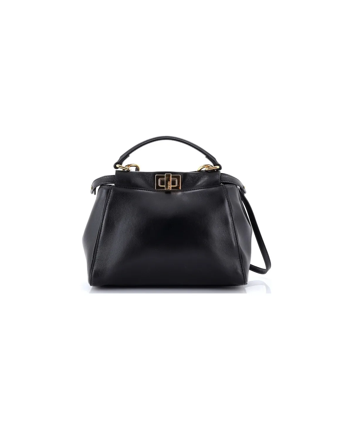 Pre-Owned Fendi Mini Peekaboo Bag Leather