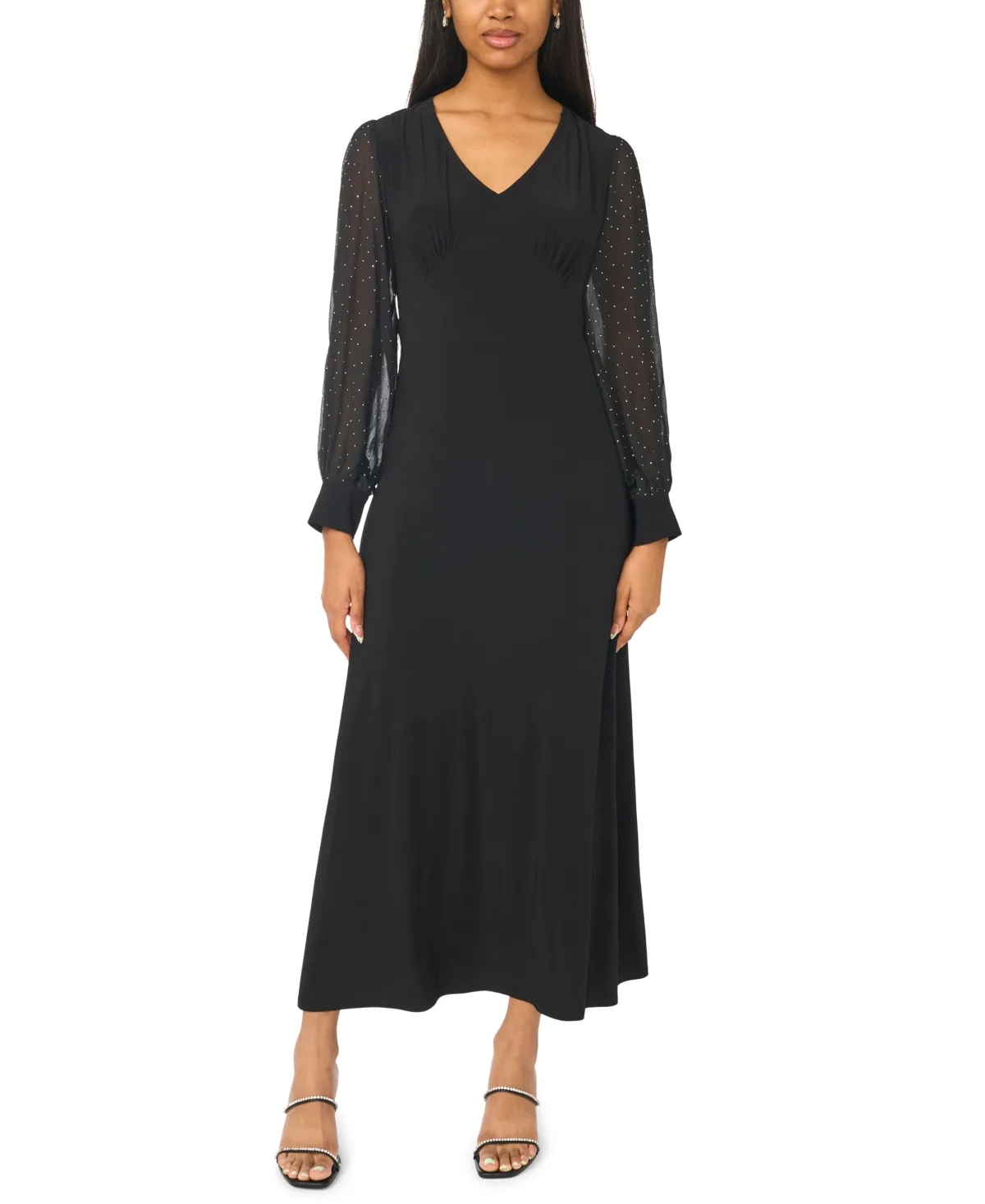 Msk V-Neck Long Sleeve Maxi Dress by Msk