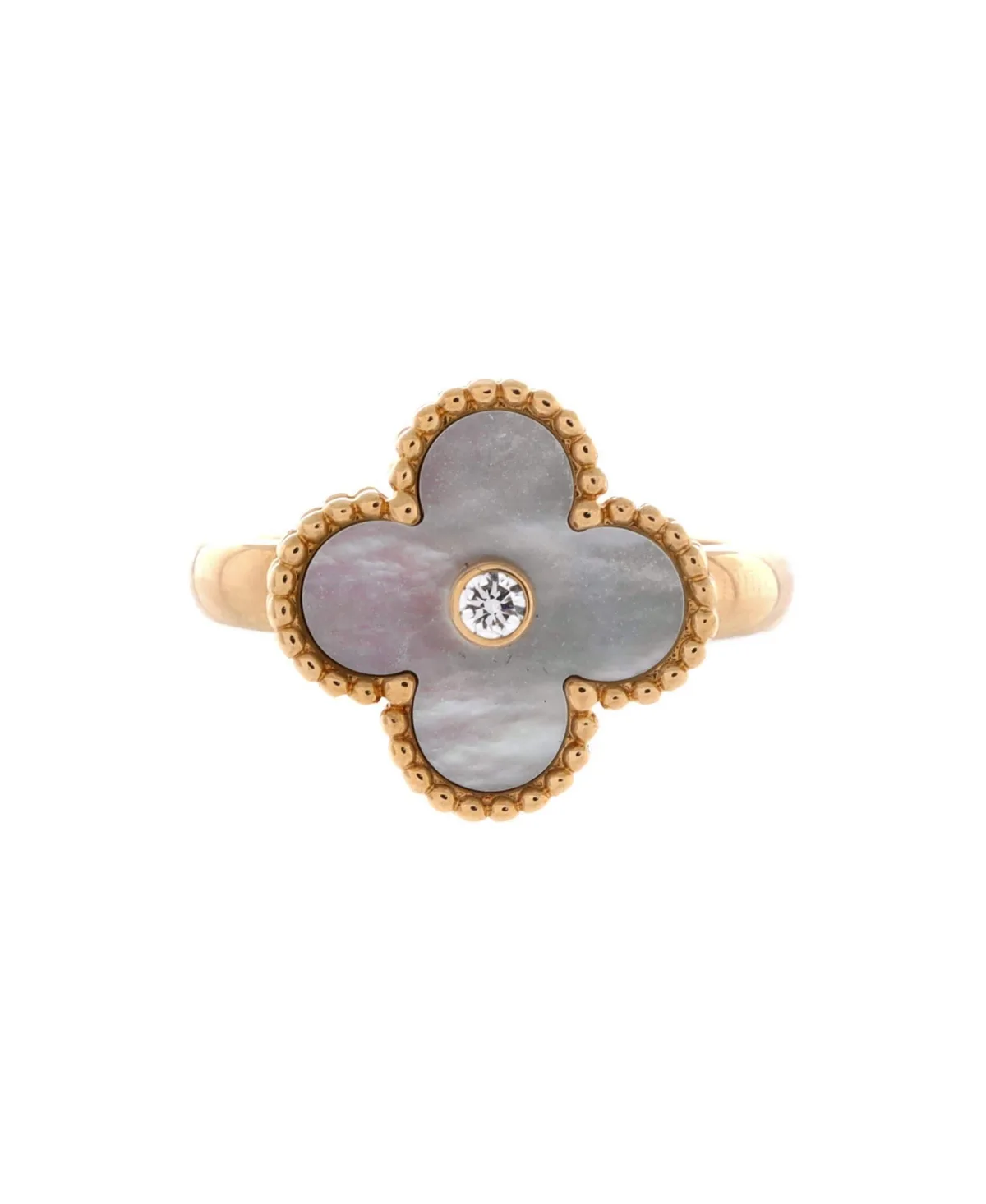 Pre-Owned Van Cleef and Arpels Vintage Alhambra Ring - 18k Yellow Gold by Pre Owned Van Cleef & Arpels