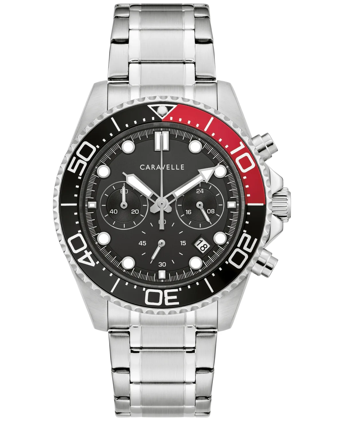 Aqualuxx Quartz Chronograph Date Stainless Steel Bracelet Watch 40mm