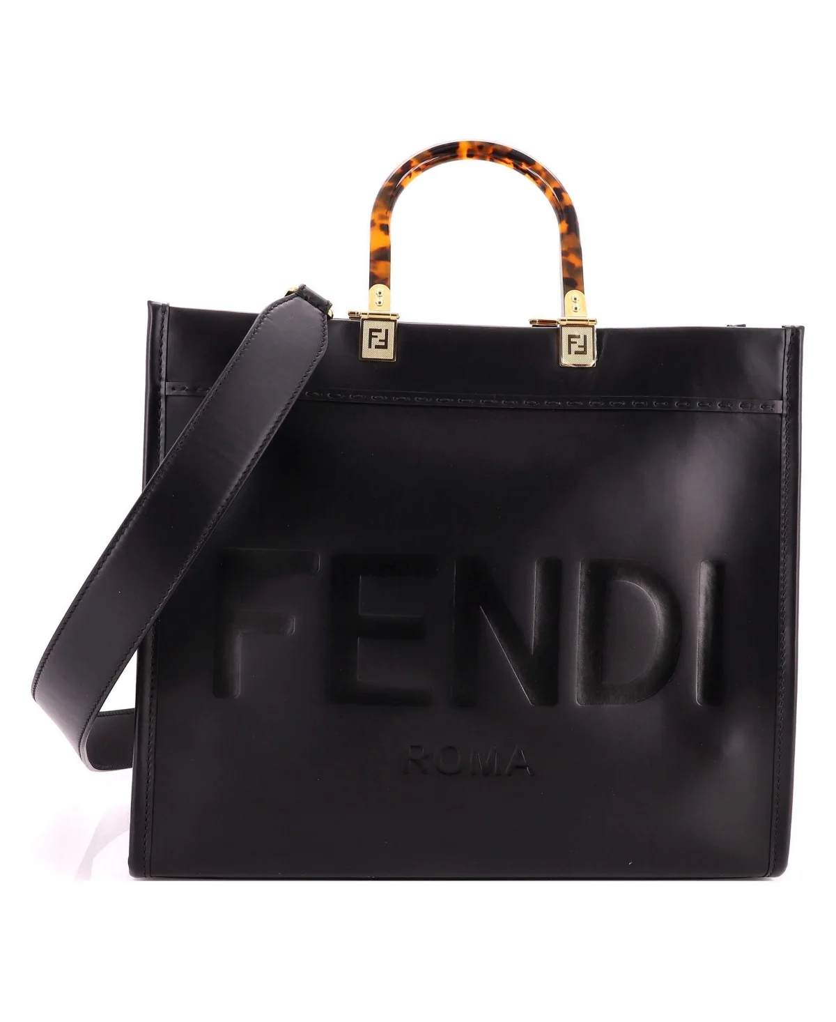 Pre-Owned Fendi Medium Sunshine Shopper Tote Leather by FENDI