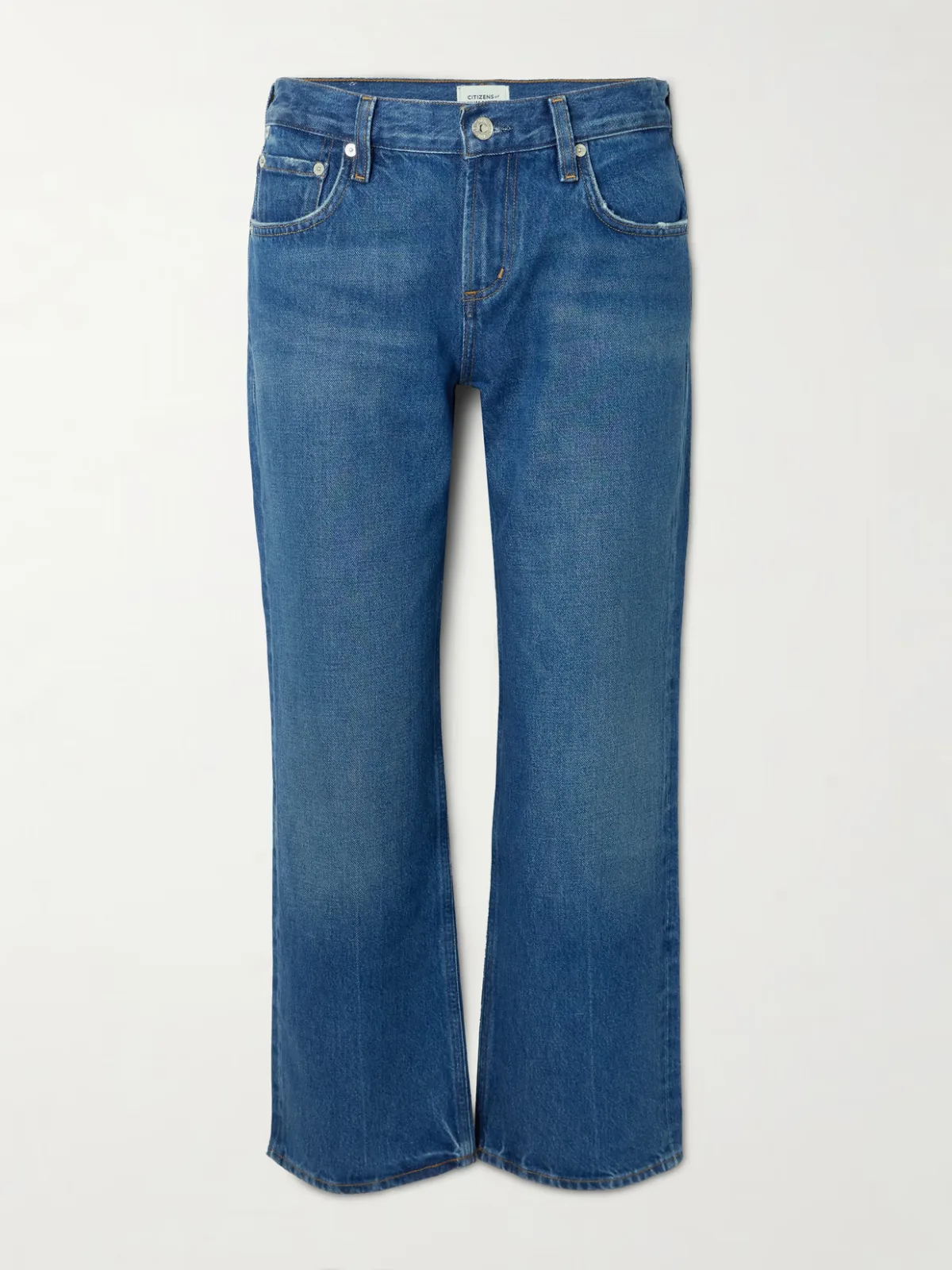 - Faye Cropped Mid-rise Straight-leg Jeans -