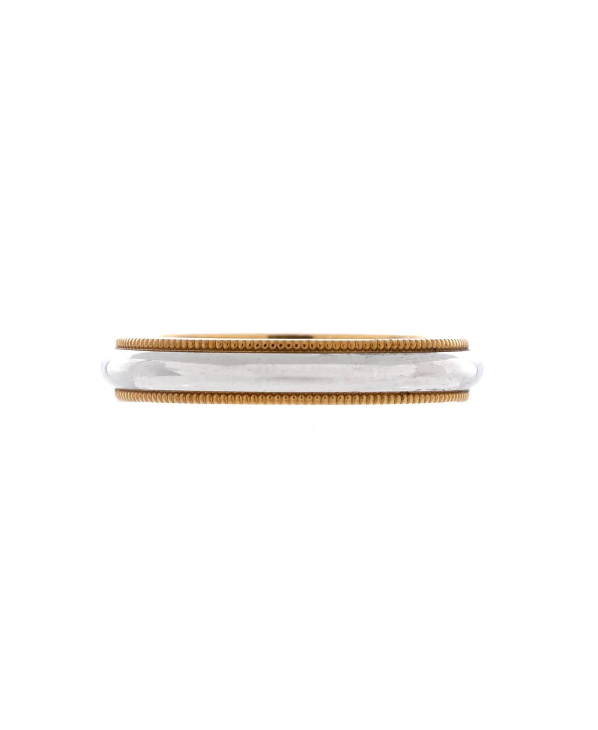 Pre-Owned Tiffany and Co Two-Tone Milgrain Wedding Band by Tiffany & Co.