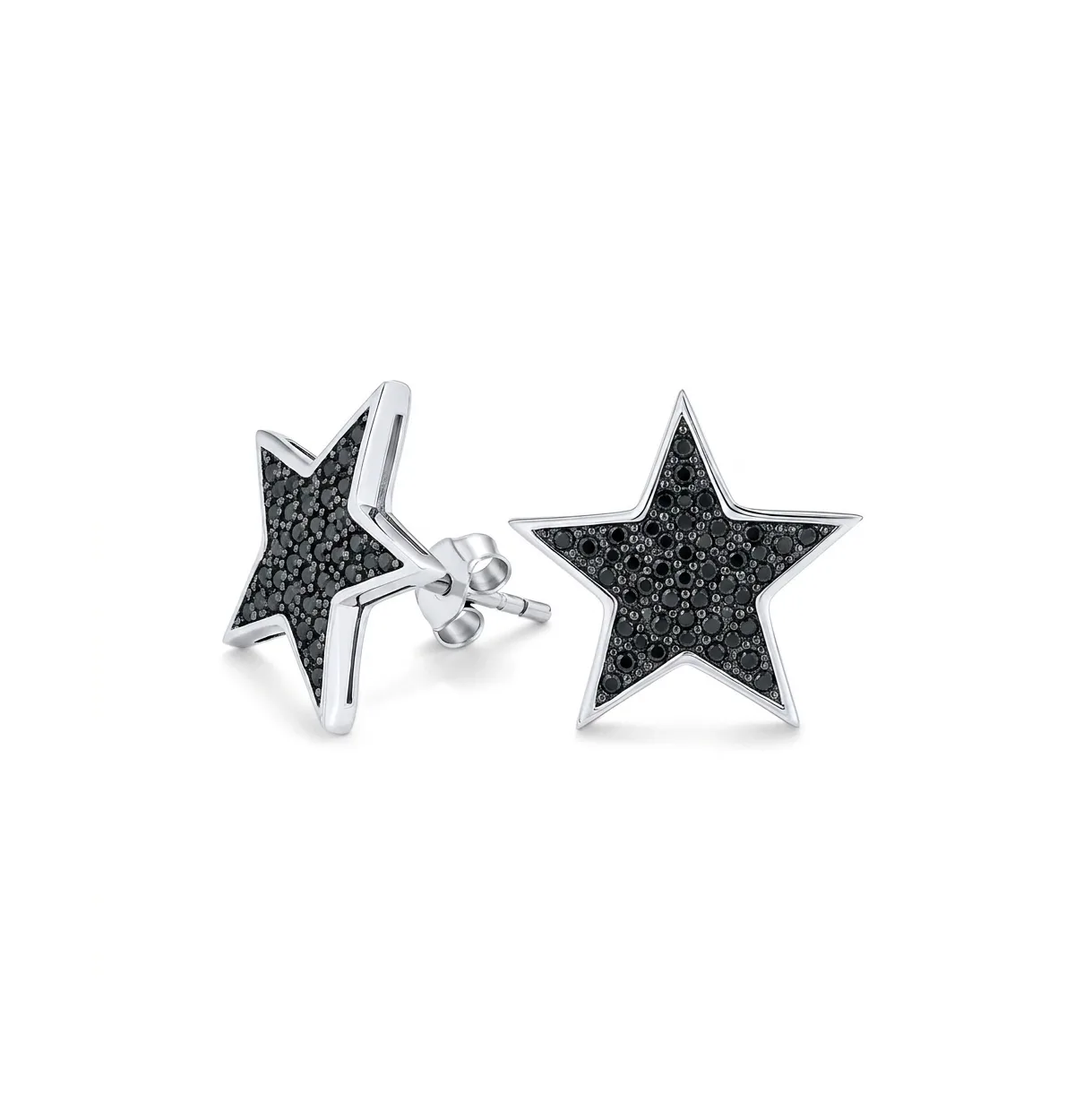 Cubic Zirconia Celestial Star Stud Earrings by Bling Jewelry