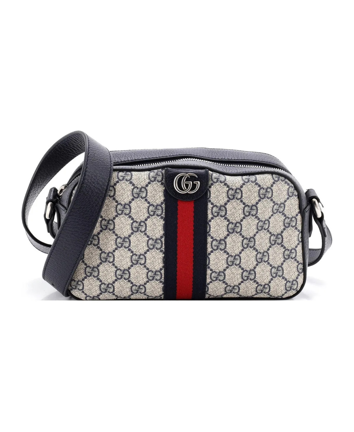 Pre-Owned Gucci Small Ophidia Camera Shoulder Bag Gg Coated Canvas with Leather by Gucci