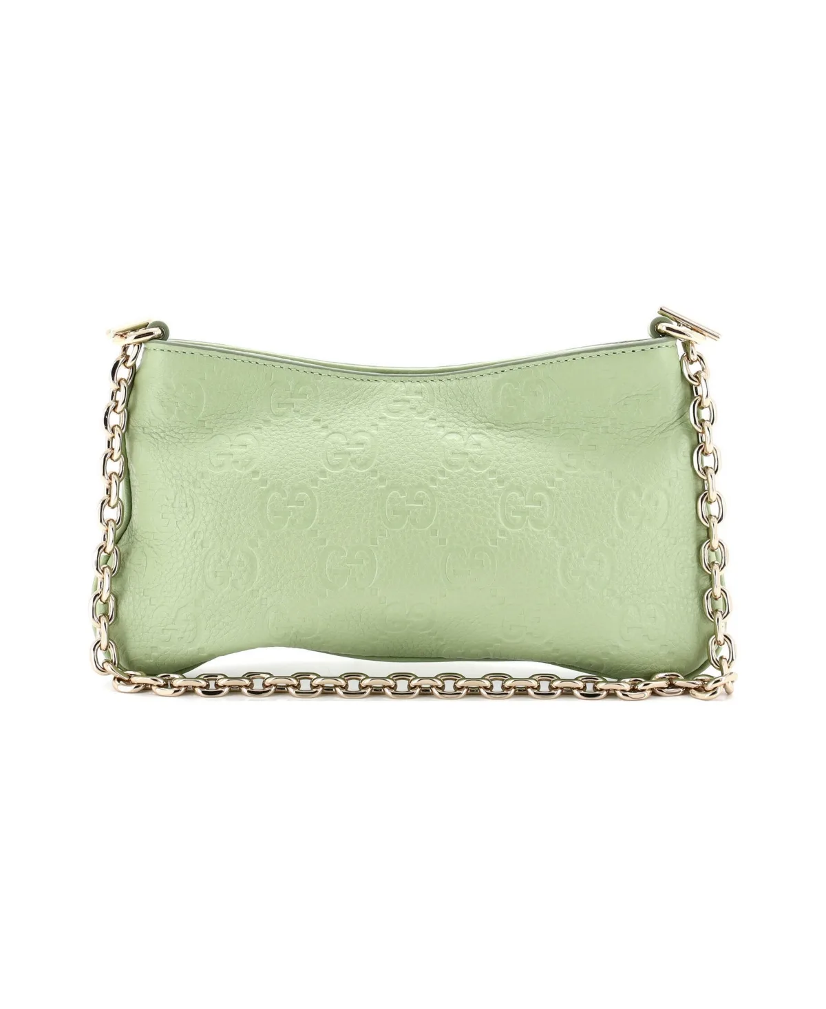 Pre-Owned Gucci Super Mini Emblem Chain Shoulder Bag Guccissima Leather by Gucci