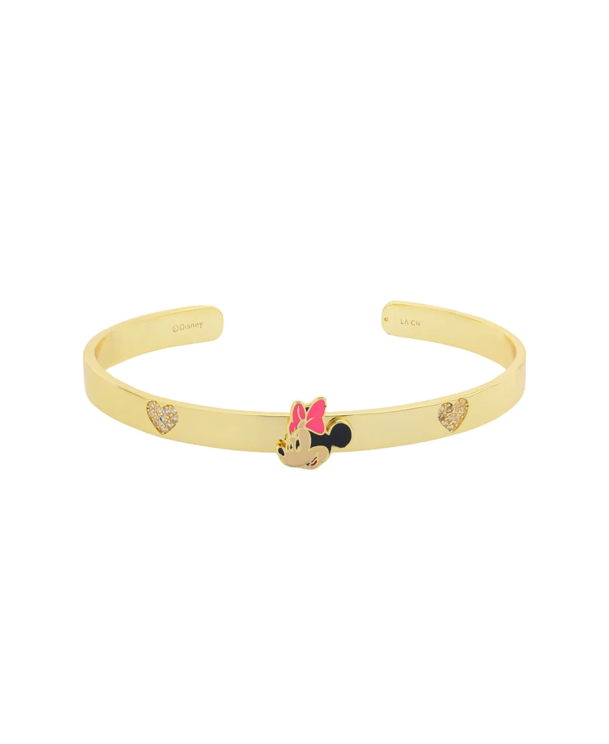 Cubic Zirconia Gold-Tone Minnie Cuff Bracelet by Disney