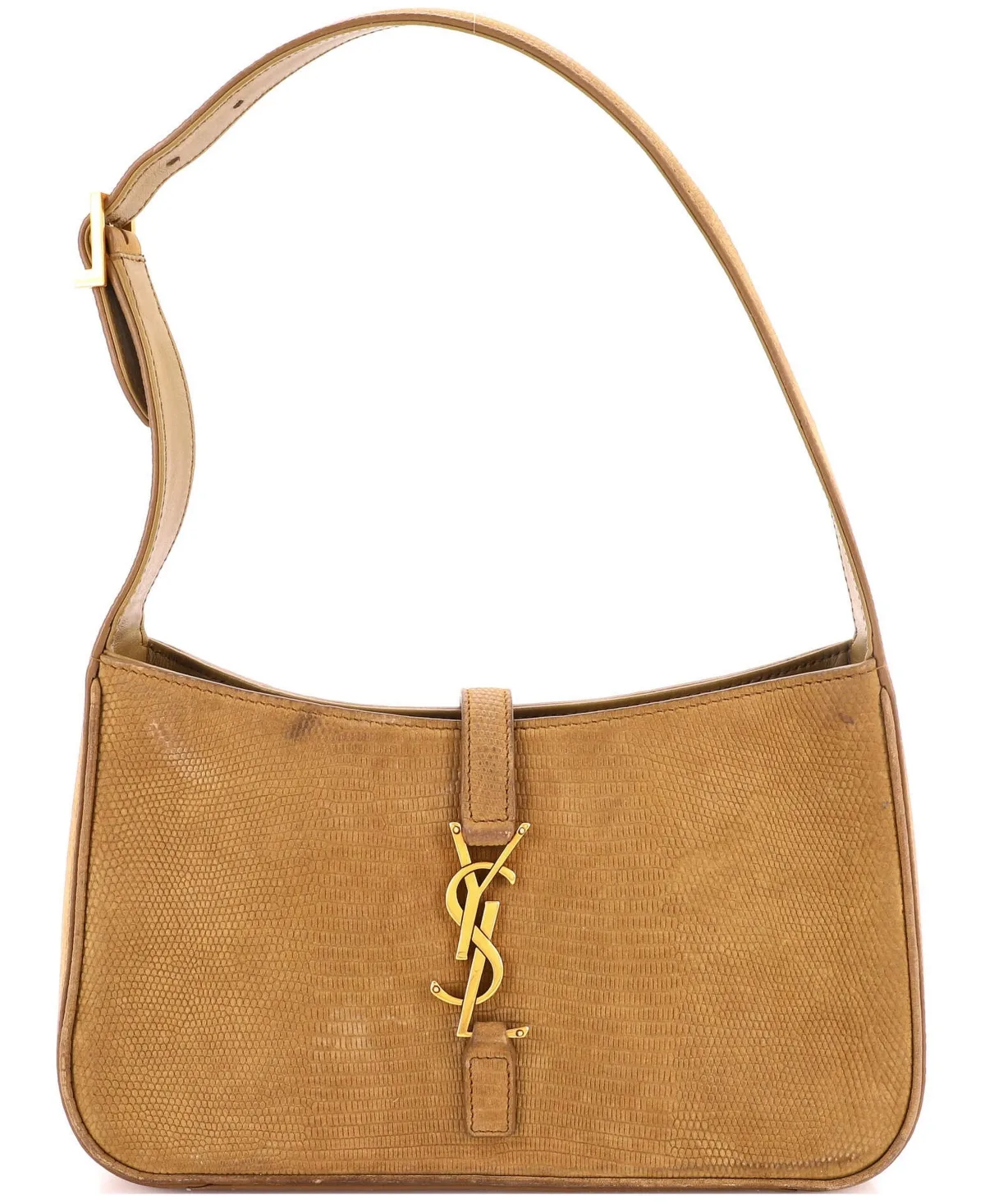 Pre-Owned Saint Laurent Small Le 5 a 7 Hobo Embossed Nubuck by Saint Laurent