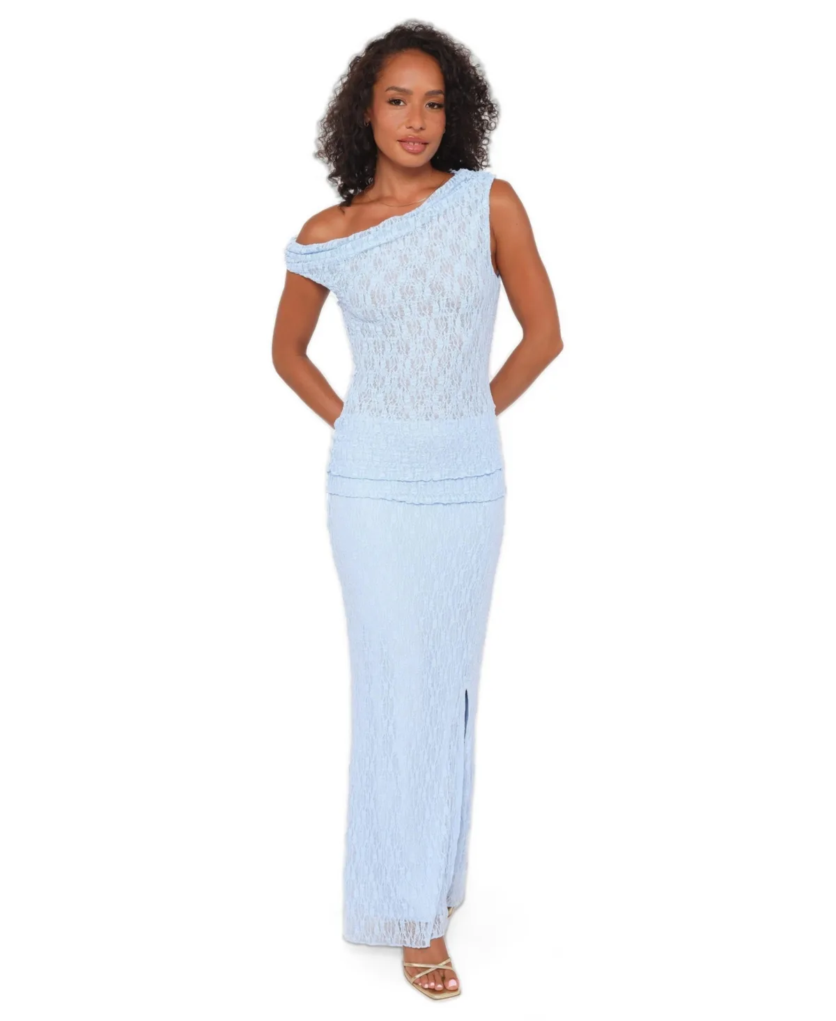 Faeriel Lace Knit Maxi Skirt by Petal and Pup