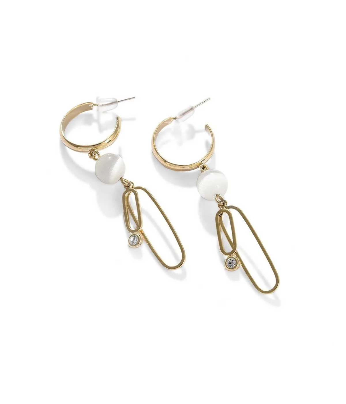 Crystal and Imitation Pearl Gold-Tone Santorini-Inspired Drop Earrings by Sohi