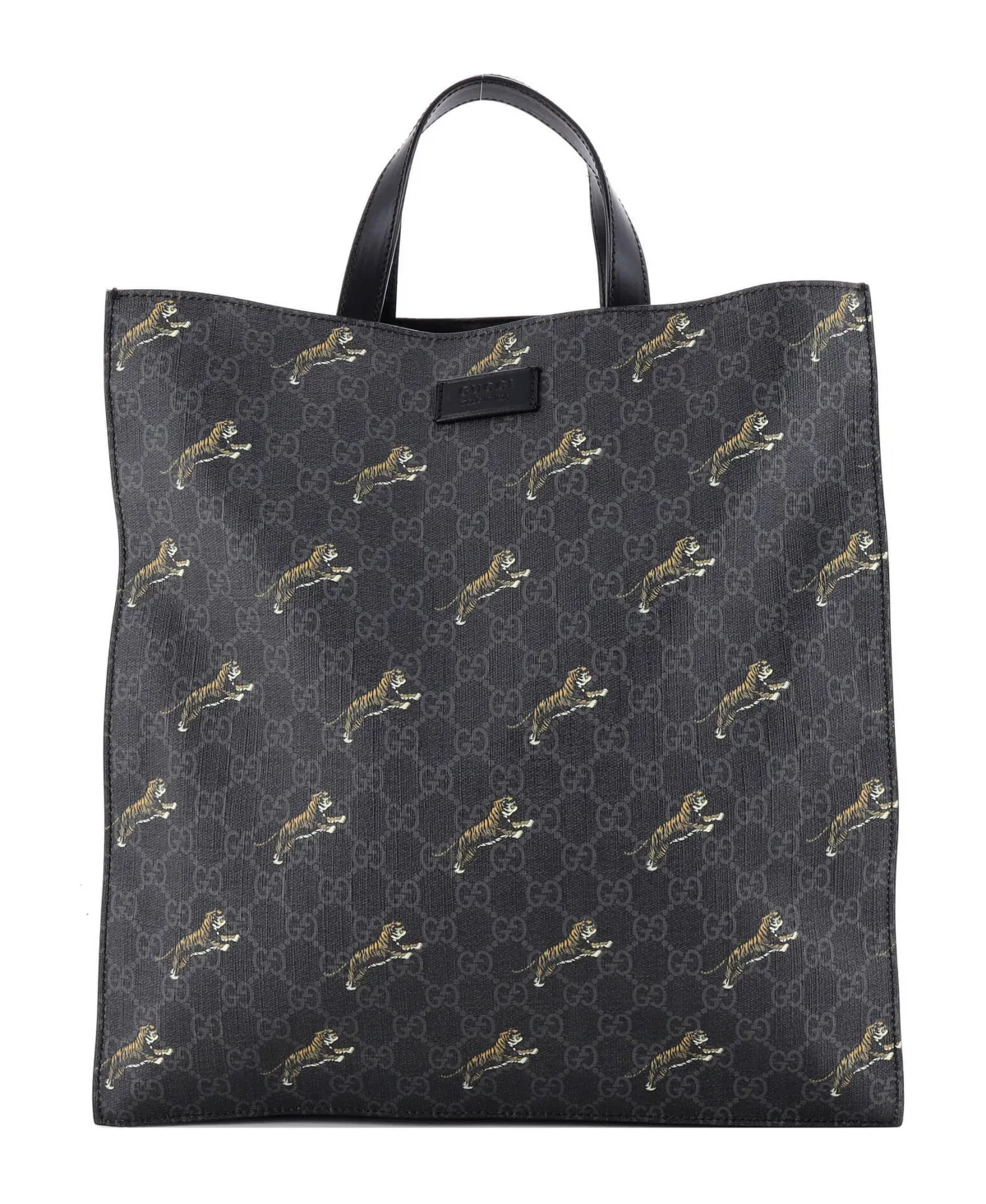 Pre-Owned Tall Convertible Soft Open Tote Bengal Print GG Coated Canvas