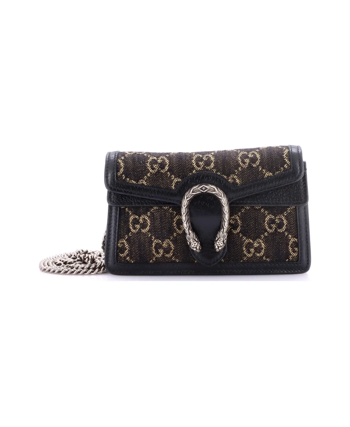 Pre-Owned Super Mini Dionysus Bag Gg Denim by Gucci