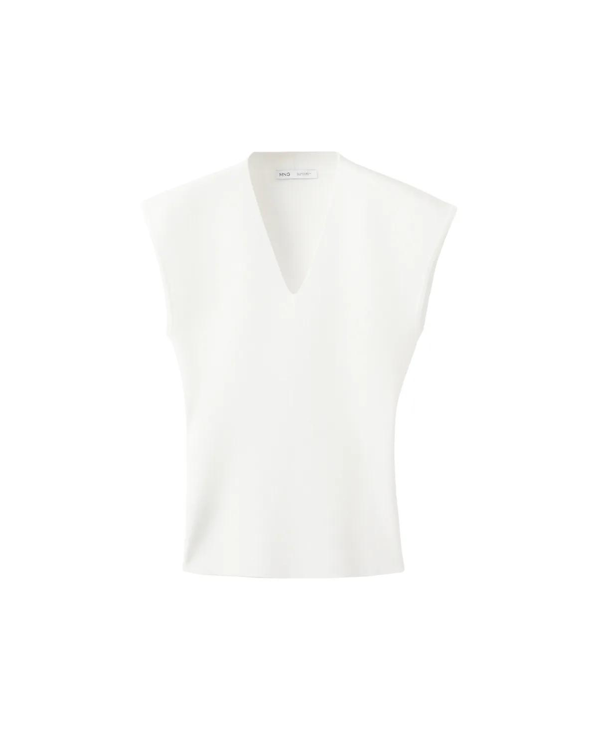 Fine Knit V-Neck Top by Mango